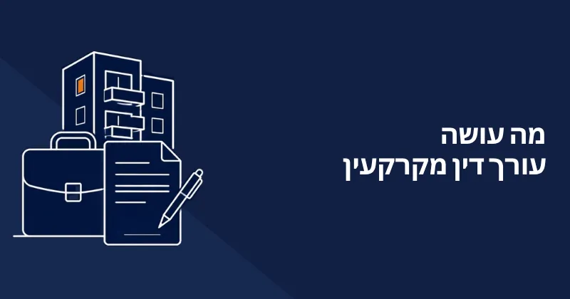 מה עושה עורך דין מקרקעין